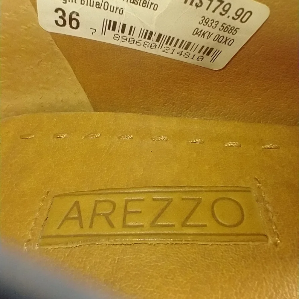 Arezzo Blue Round Toe Ballet Flats Shoes Women's sz 7.